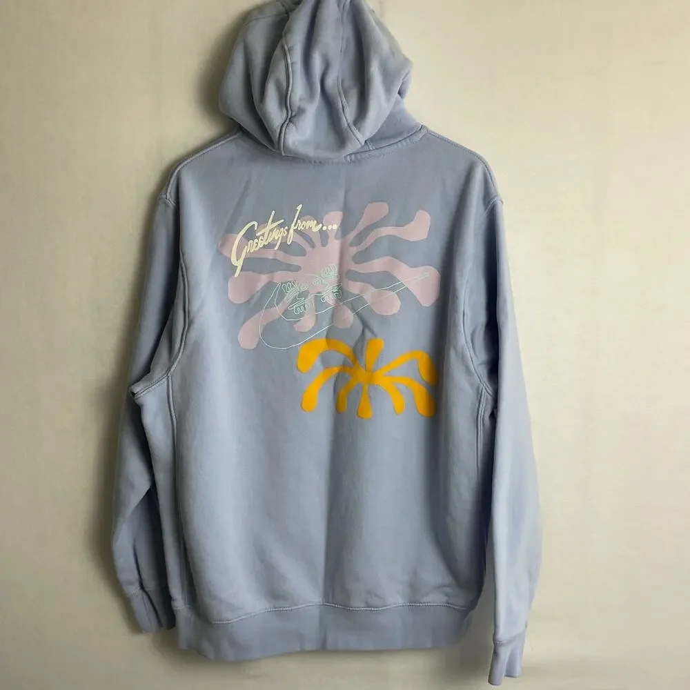 Nike Greetings From Fleece Embroidered Hoodie Blue Large